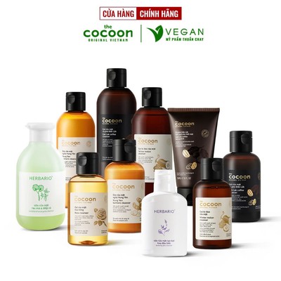 TOP 11 Gel rửa mặt, Sữa rửa mặt VEGAN Thuần Chay COCOON, HERBARIO sạch dịu nhẹ mọi loại da