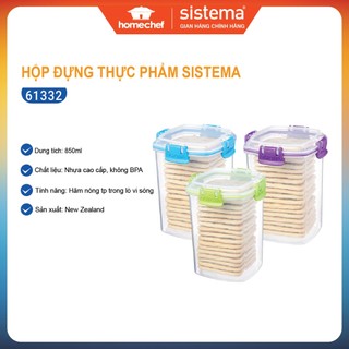 Hộp đựng thực phẩm cao cấp Sistema 900ml, an toàn sức khỏe,không chứa BPA, lò vi sóng, sản xuất tại New Zealand - 61332