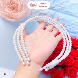  Bờm cài tóc ngọc trai nhân tạo cho bạn nữ be gái phụ kiện tóc mặc áo dài - Áo Dài Hoàng Mai 