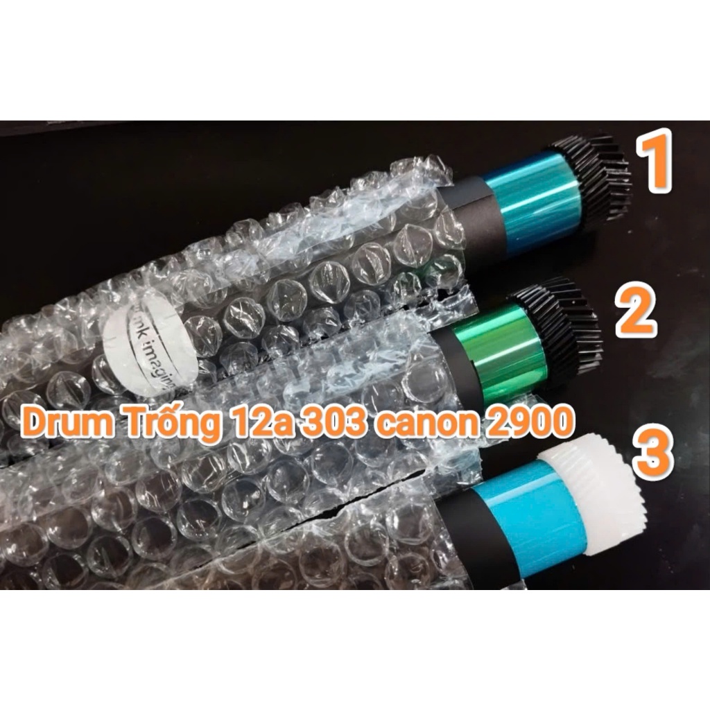 Drum Trống 12A Dùng cho máy in Canon 2900 mitsu es bánh răng đen phấn bánh răng trắng