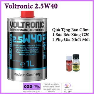 Nhớt Xe Số Xe Côn Tay Voltronic 2.5w40 Tặng Combo Gồm 1 Vệ Sinh Kim Phun G20,  Và 1 Phụ Gia Nhớt Mới