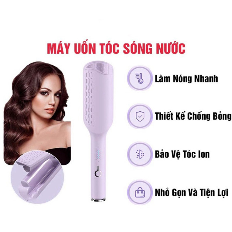 Máy Uốn Tóc Hippie Rãnh Sâu CY - 768 Size 32mm Máy làm Tóc Xoăn Sóng Nước Chất Liệu Gốm Sứ Ceramic