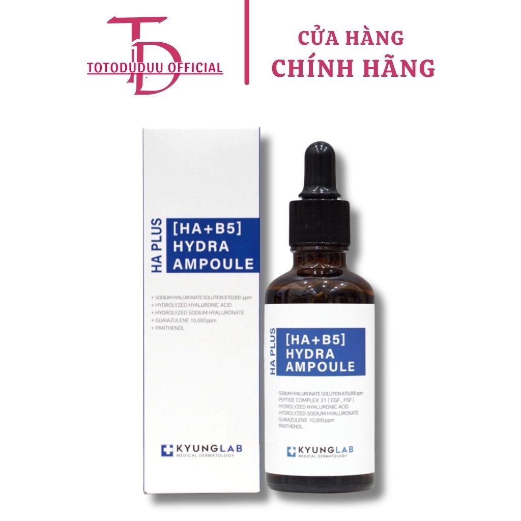 Serum HA B5 , Serum HA+B5 Kyung Lab giúp căng bóng da tức thì cải thiện tình trạng da khô, bóng tróc