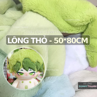  Tổng hợp LÔNG THỎ - Size 50*80cm - Lông may labubu capybara chụp ảnh đồ chơi doll siêu mềm mượt 