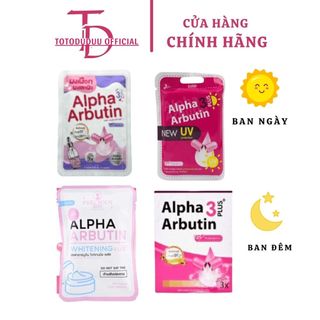 Vỉ 10 Viên Bột Kích Trắng Kyra Alpha Arbutin 3 Plus Đêm, Ngày UV Giúp Da Trắng Mịn Hàng Thái Lan Chính Hãng