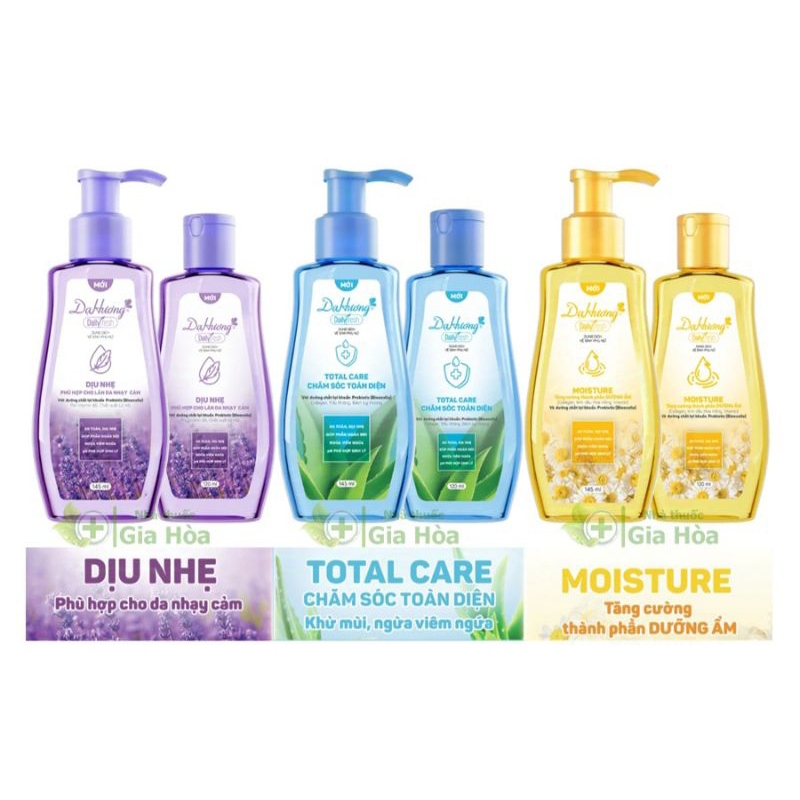 Dung dịch vệ sinh phụ nữ Dạ Hương Daily Fresh thế hệ mới 145ml