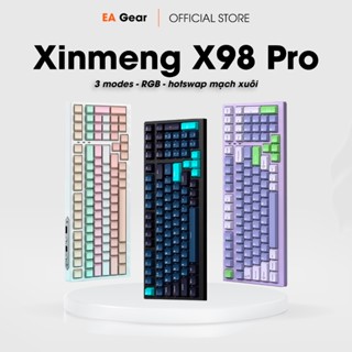 Bàn phím cơ Xinmeng X98 Pro mạch xuôi, 3 modes, hotswap, RGB - EA Gear
