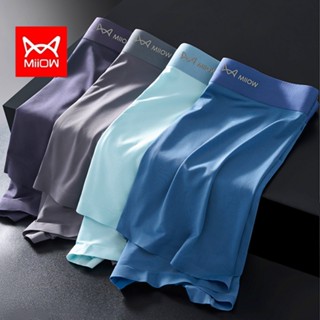 Combo 6 cái quần sịp nam boxer lụa băng MiiOW giữ ấm cao cấp quần xì kháng mùi kháng khuẩn siêu mỏng