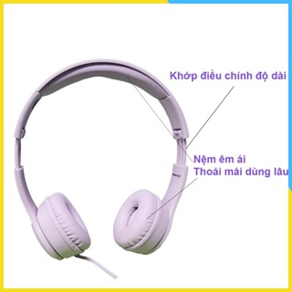 Tai nghe chụp tai W21có mic tai nghe nhét tai 3.5, dây dài 1.2m - Chính hãng DYDX