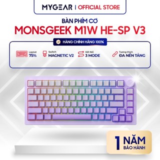 Bàn Phím Cơ Không Dây 3 Mode Vỏ Nhôm -  MonsGeek M1W HE-SP V3 Lilac Purple / Horizon Blue /  Dark Night - Chính hãng