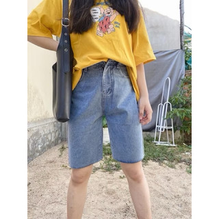 Quần short lửng jean kèm hình thật