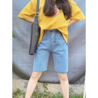 Quần short lửng jean kèm hình thật