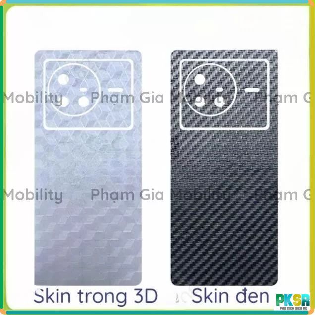 Miếng dán mặt lưng kèm camera skin carbon Vivo X80 / X80 pro