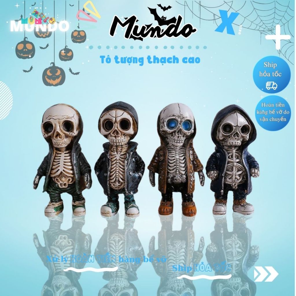 [MUNDO] Tượng Tô Màu Zombie Halloween Size X – Tô Tượng Thạch Cao Gấu Halloween DIY