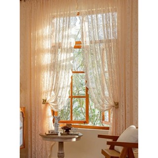 Rèm Voan Trắng Dán Tường Hoặc Luồng Ống Họa Tiết, Hoa Đính Hạt, Rèm Công Chúa Decor Phòng Ngủ