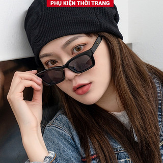 Mắt kính râm mát nữ chữ V gọng kính AmintaByLove vuông màu sắc thời trang cá tính, đi biển, chụp ảnh kỷ yếu