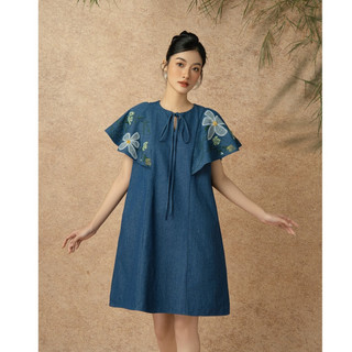 OLV - Đầm suông kiểu thêu tay Axelle Embro Dress