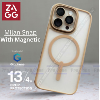 Ốp lưng nhám mỏng Zagg Hampton Snap Lite chống sốc cho IPhone 16 Pro Max  chống sốc , hỗ trợ sạc không dây