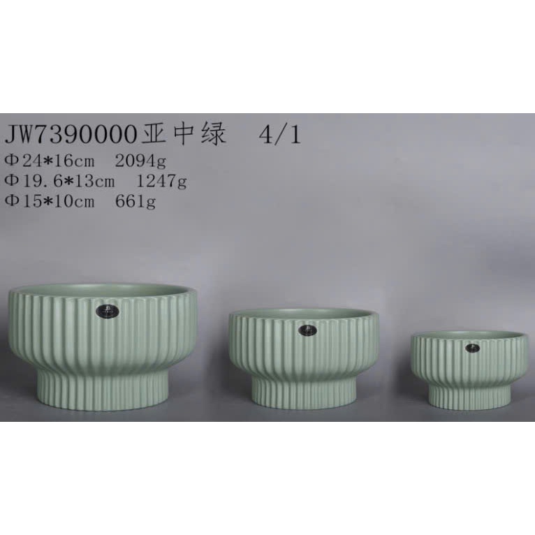 Gốm Hoa Mờ Phong Cách Châu Âu Sáng Tạo Họa Tiết Dọc Cao Cấp trồng lan Phòng Khách Để Bàn Trang Trí Cây Xanh