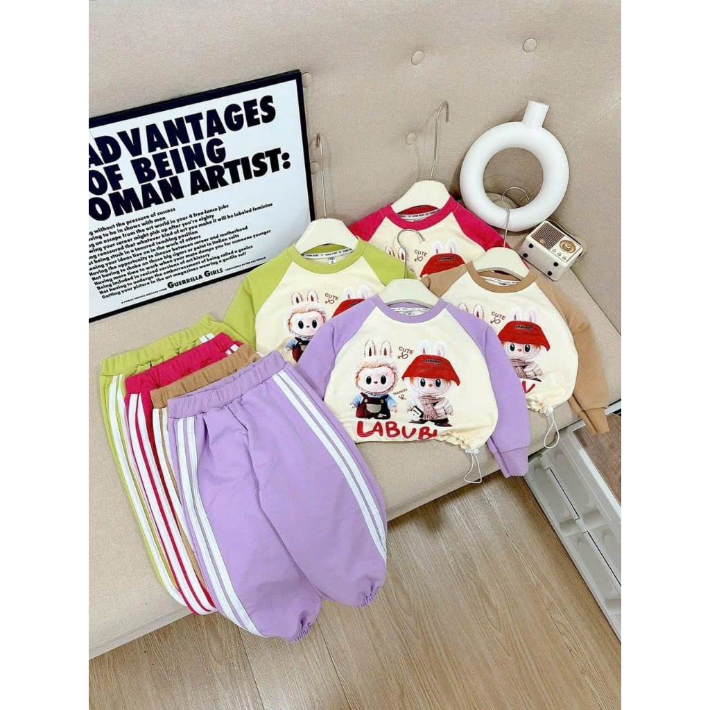 BỘ NI DA CÁ LABUBU QUẦN CHẠY RÓT