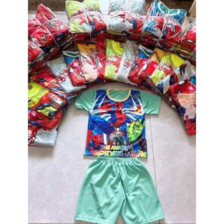 (8-20kg) Sỉ 10 Bộ Siêu Nhân Thun 3d Dày Dặn Cho Bé Trai.