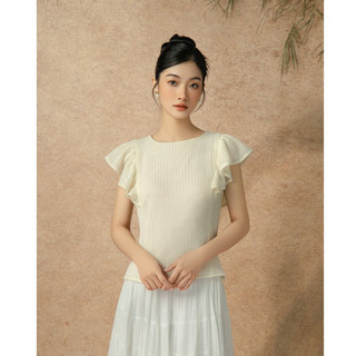 OLV - Áo kiểu trơn công sở Solace Embro Top