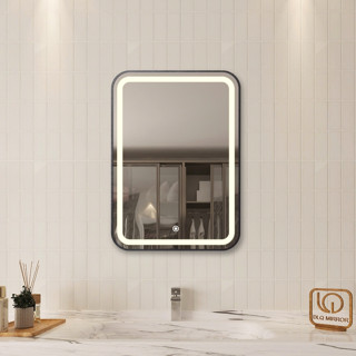 Gương DLQ Luxury Chữ Nhật Treo Tường Viền Nhôm Sơn Tĩnh Điện Led Cảm Ứng 3 Màu GTT10