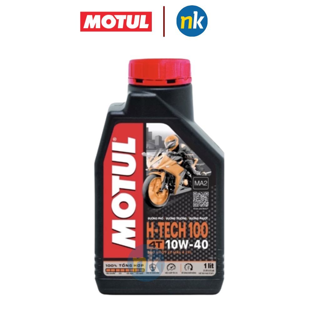 Nhớt tổng hợp Motul 7000 H-tech 10W40 4T 1L - có chiết lẻ, dành cho tất cả dòng nhớt xe máy số, xe c