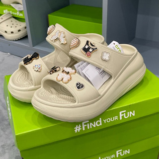 Dép Cross Đế Cao 7CM _ Sandan Cross Nữ hàng chuẩn full box tặng kèm Charm 3D