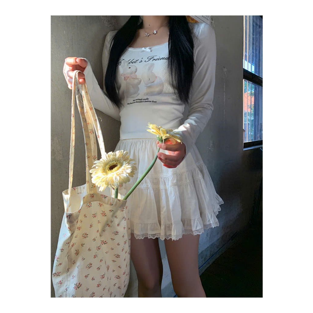 Chân váy xòe kiểu bèo ren cạp ren, chân váy nữ xòe 2 tầng dễ thương (hàng QC - có quần bảo hộ) | BigBuy360 - bigbuy360.vn