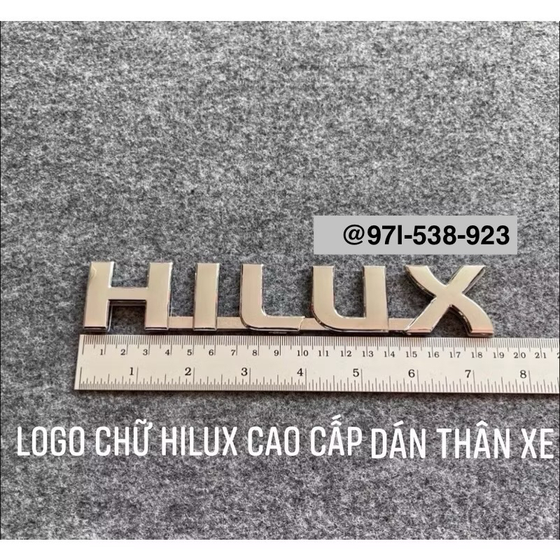 BỘ LOGO CHỮ HILUX CAO CẤP GIÁ RẺ DÁN XE TOYOTA HILUX VIGO