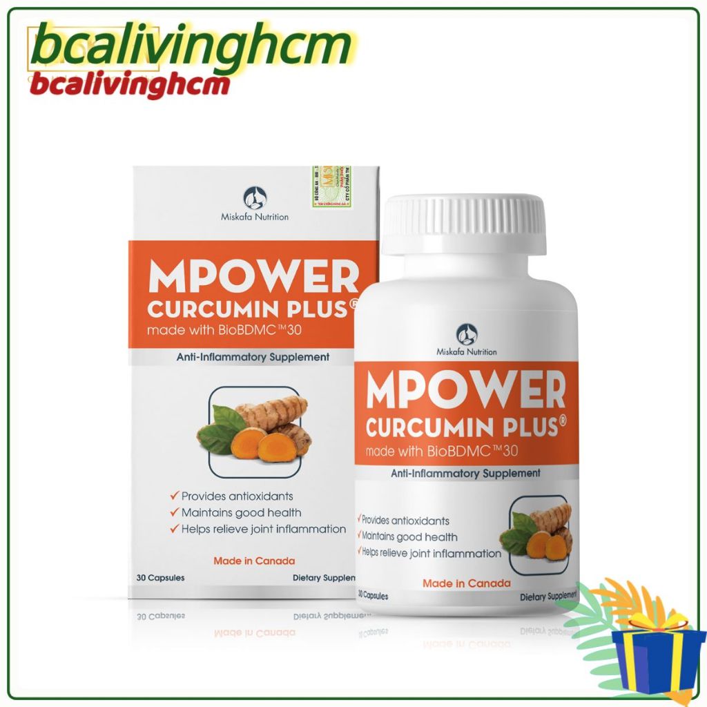 Viên uống Curcumin plus Mpower nhập khẩu canada tăng cường sức khỏe trẻ hóa cơ thể làm lành