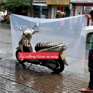 Túi Nilông lớn 2M4X 2M4, 2M2 x 3M,1M9 x 2M6,1M5 x 2M5 Trùm Xe Máy, Bọc Nệm Lớn Chống Nước Dày 9zem