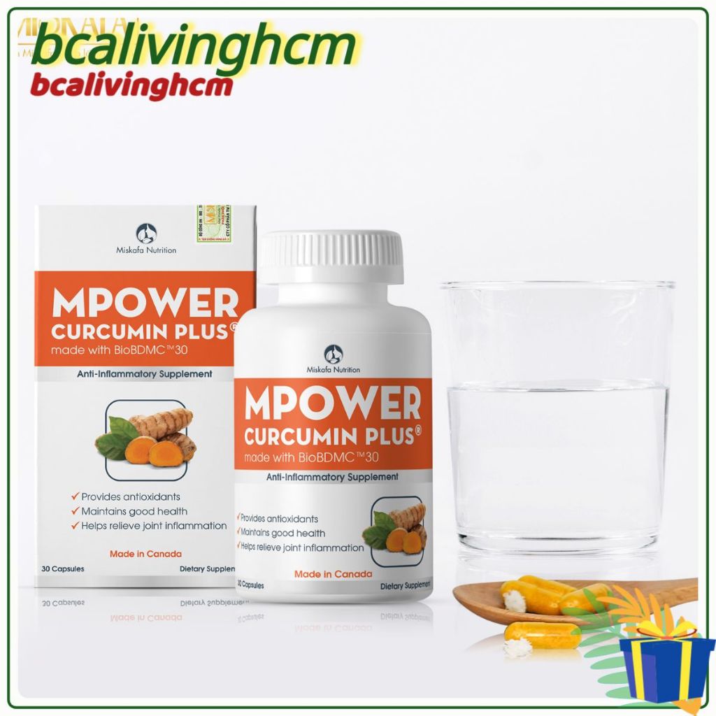 Viên uống Curcumin plus Mpower nhập khẩu canada tăng cường sức khỏe trẻ hóa cơ thể làm lành