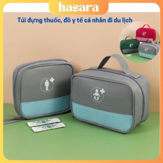 Hasara Túi đựng thuốc y tế cá nhân túi y tế đựng dụng cụ sơ cứu chất liệu oxford dày dặn chống thấm nước đi du lịch DT07