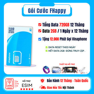 Sim4G D60G Vinaphone ( MIỄN PHÍ DATA + GỌI + CẢ NĂM ) BẢO HÀNH 12 THÁNG