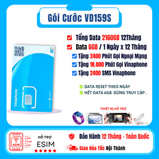 Sim4G D60G Vinaphone ( MIỄN PHÍ DATA + GỌI + CẢ NĂM ) BẢO HÀNH 12 THÁNG