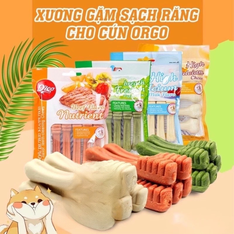 Xương Gặm Orgo Sạch Răng, Thơm Miệng, Bổ Sung Canxi Cho Chó