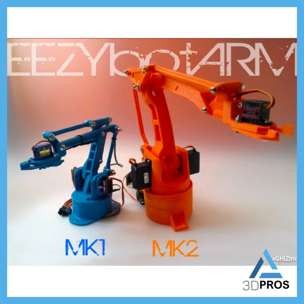 Cánh tay robot 4 bậc v1 - siêu to - cứng cáp - sử dụng động cơ servo - 3dpros