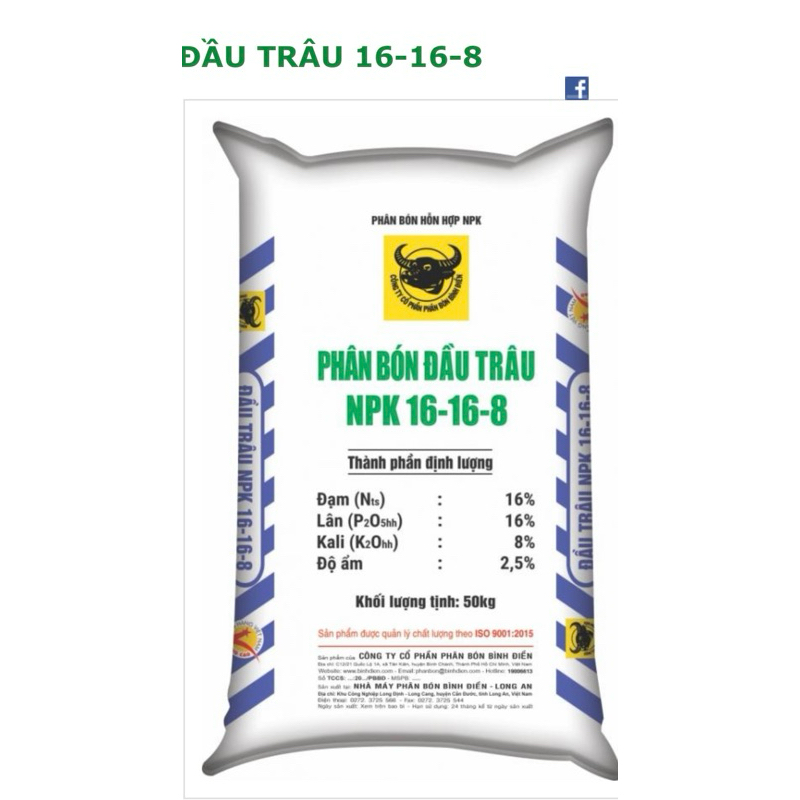 1kg phân bón NPK 16-16-8 Đầu Trâu
