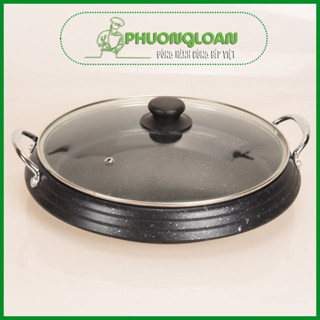 NỒI LẨU HÀN QUỐC HỢP KIM GANG VÀNH RỘNG CAO CẤP CHÍNH HÃNG