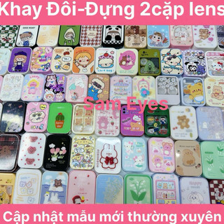 100 mẫu Khay đôi đựng lens - khay 2 cặp- khay đựng kính áp tròng- hộp lens (album 2)