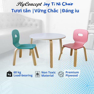 Ghế Trẻ Em, Ghế Ăn Dặm, Ghế gỗ cho Bé Montessori, Ghế nhà trẻ - Plyconcept Joy Tí Nị Chair