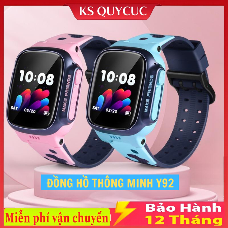 Đồng hồ thông minh trẻ em Y92 / Y85 / Q12 định vị cảm ứng chống nước nghe gọi 2 chiều có Tiếng Việt -WIFi