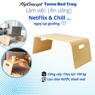 Bàn Ngồi bệt, Bàn trà đa năng, Chịu Lực 150 kg, Gỗ uốn cong PlyConcept ToMa Bed Tray - Laminate