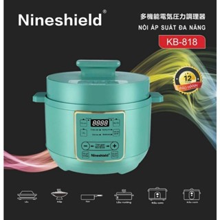 Nồi áp suất đa năng Nineshield kb - 818 5l, nồi lẩu đa năng 5l xanh mint siêu đẹp