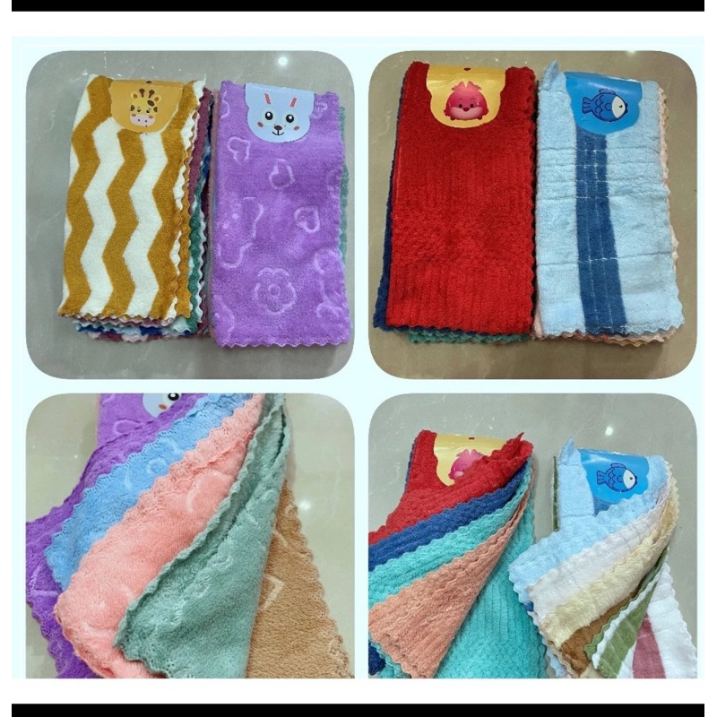 🏵️ Set 5 Khăn Đa Năng Vuông, Siêu Thấm (kt: 30x30cm)