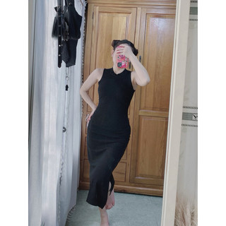Đầm body gân xẻ tà ( Hoả tốc HCM )
