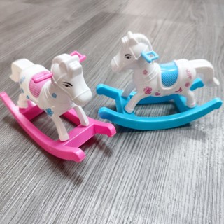  đồ chơi ngựa bập bênh dài 15*6*11cm ,đồ chơi cho búp bê 5in ,búp bê 16cm ob11 
