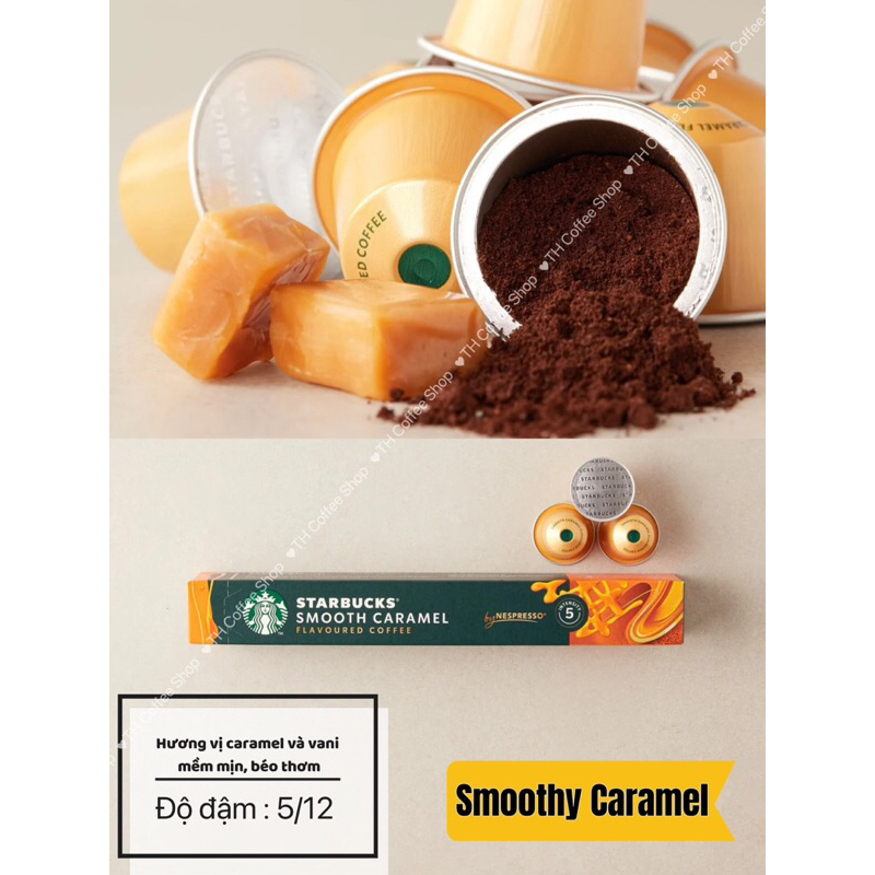 Cafe viên nén Nespresso Starbucks hộp 10 viên vị Smoothy Caramel